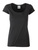 Damen T-Shirt mit stylischem Rollsaum ~ schwarz XL