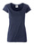 Damen T-Shirt mit stylischem Rollsaum ~ navy XL