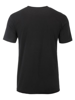 Herren T-Shirt mit stylischem Rollsaum ~ schwarz S