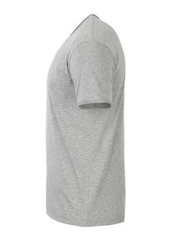 Herren T-Shirt mit stylischem Rollsaum ~ grau-heather L