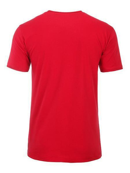 Herren T-Shirt mit stylischem Rollsaum ~ rot XXL