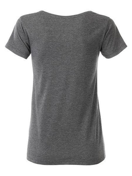 Damen T-Shirt aus Bio-Baumwolle JN8003 ~ schwarz-heather M