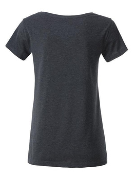 Tailliertes Damen T-Shirt aus Bio-Baumwolle ~ schwarz-heather XS