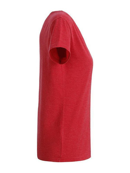 Tailliertes Damen T-Shirt aus Bio-Baumwolle ~ karmin-rot-melange S