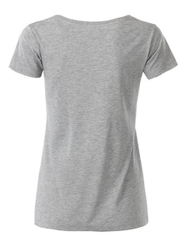 Tailliertes Damen T-Shirt aus Bio-Baumwolle ~ grau-heather L
