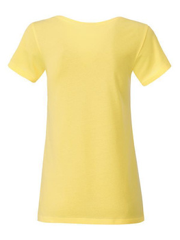 Tailliertes Damen T-Shirt aus Bio-Baumwolle ~ hell-gelb XS