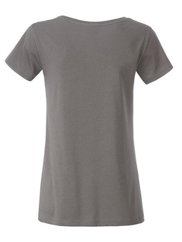 Tailliertes Damen T-Shirt aus Bio-Baumwolle ~ mid-grau XS