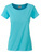 Tailliertes Damen T-Shirt aus Bio-Baumwolle ~ pazifikblau S