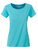 Tailliertes Damen T-Shirt aus Bio-Baumwolle ~ pazifikblau L