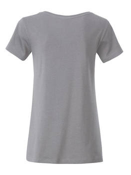 Tailliertes Damen T-Shirt aus Bio-Baumwolle ~ stahlblau XS