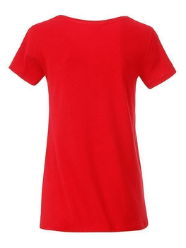 Tailliertes Damen T-Shirt aus Bio-Baumwolle ~ tomatenrot XL