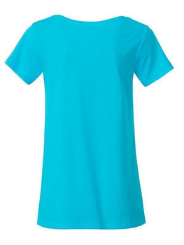 Tailliertes Damen T-Shirt aus Bio-Baumwolle ~ trkis S