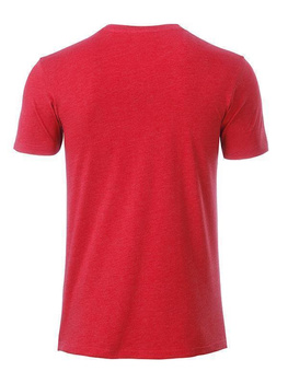 Herren T-Shirt aus Bio-Baumwolle ~ karmin-rot-melange S