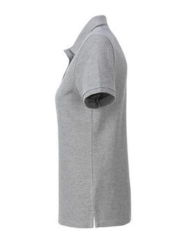 Damen Basic Poloshirt aus Bio Baumwolle ~ grau-heather S