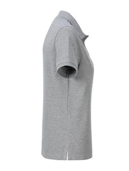 Damen Basic Poloshirt aus Bio Baumwolle ~ grau-heather XL