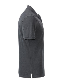 Herren Basic Poloshirt aus Bio Baumwolle ~ schwarz-heather S