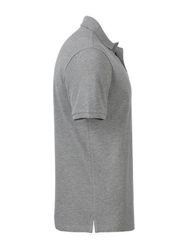 Herren Basic Poloshirt aus Bio Baumwolle ~ grau-heather M