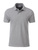 Herren Basic Poloshirt aus Bio Baumwolle ~ grau-heather L