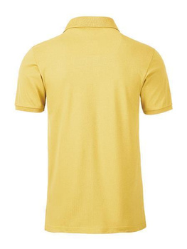 Herren Basic Poloshirt aus Bio Baumwolle ~ hell-gelb M