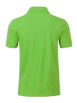 Herren Basic Poloshirt aus Bio Baumwolle ~ lime-grn L