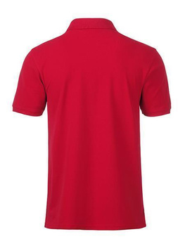 Herren Basic Poloshirt aus Bio Baumwolle ~ rot XL
