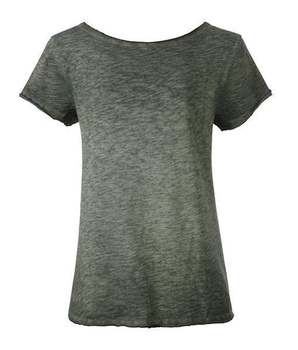 Damen Vintage Shirt aus Bio-Baumwolle ~ dusty-olive XS