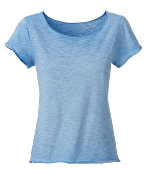 Damen Vintage Shirt aus Bio-Baumwolle ~ horizon-blau M