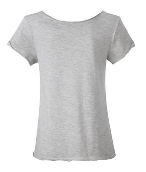 Damen Vintage Shirt aus Bio-Baumwolle ~ hell-grau S