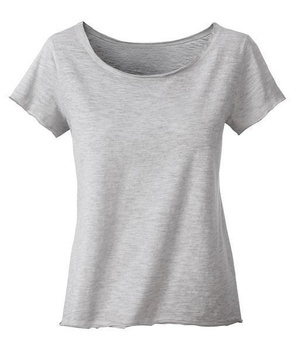Damen Vintage Shirt aus Bio-Baumwolle ~ hell-grau XL
