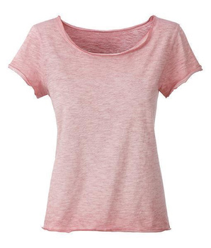 Damen Vintage Shirt aus Bio-Baumwolle ~ soft-pink M