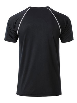Herren Funktions-Sport T-Shirt ~ schwarz/wei L