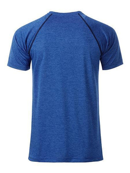 Herren Funktions-Sport T-Shirt ~ blau-melange/navy L