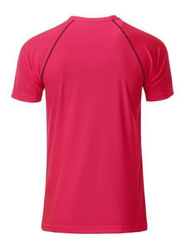 Herren Funktions-Sport T-Shirt ~ bright-pink/titan M