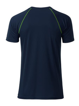 Herren Funktions-Sport T-Shirt ~ navy/bright-gelb M