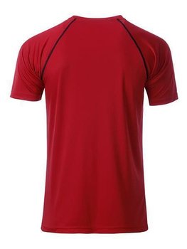 Herren Funktions-Sport T-Shirt ~ rot/schwarz S