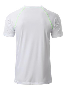 Herren Funktions-Sport T-Shirt ~ wei/bright-grn L