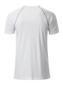 Herren Funktions-Sport T-Shirt ~ wei/silver S