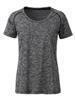 Damen Funktions-Sport T-Shirt ~ schwarz-melange/schwarz XXL