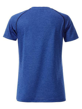 Damen Funktions-Sport T-Shirt ~ blau-melange/navy XXL