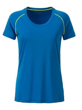 Damen Funktions-Sport T-Shirt ~ bright-blau/bright-gelb XS
