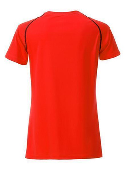 Damen Funktions-Sport T-Shirt ~ bright-orange/schwarz L