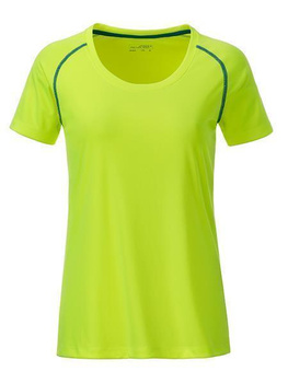Damen Funktions-Sport T-Shirt ~ bright-gelb/bright-blau XS