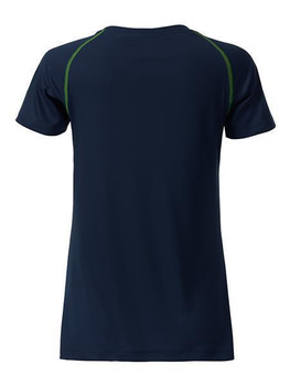 Damen Funktions-Sport T-Shirt ~ navy/bright-gelb XS