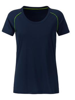 Damen Funktions-Sport T-Shirt ~ navy/bright-gelb M