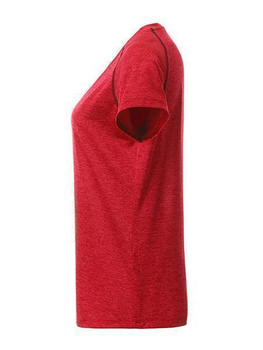 Damen Funktions-Sport T-Shirt ~ rot-melange/titan XL