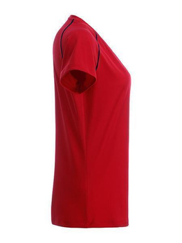Damen Funktions-Sport T-Shirt ~ rot/schwarz XS