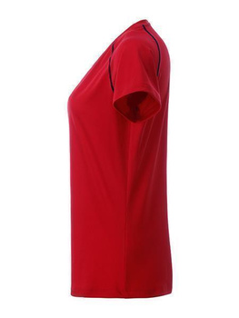 Damen Funktions-Sport T-Shirt ~ rot/schwarz L