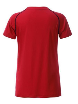 Damen Funktions-Sport T-Shirt ~ rot/schwarz XXL