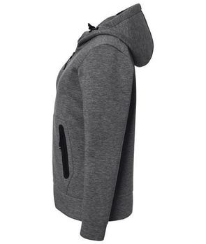 Damen Hooded Jacket ~ dark-melange XL