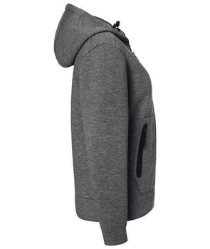 Damen Hooded Jacket ~ dark-melange XL